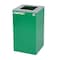 Alpine Industries 87 Gal. 3-Stream Black Steel Square Open Top Trash Can Compost and Blue Recycling Station ALP4450-BLK-KIT14 - alternate 8